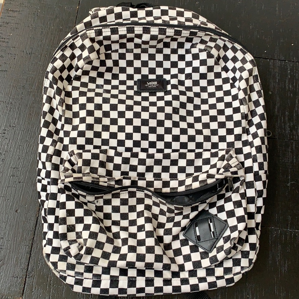 Black & White Checkered Vans Backpack